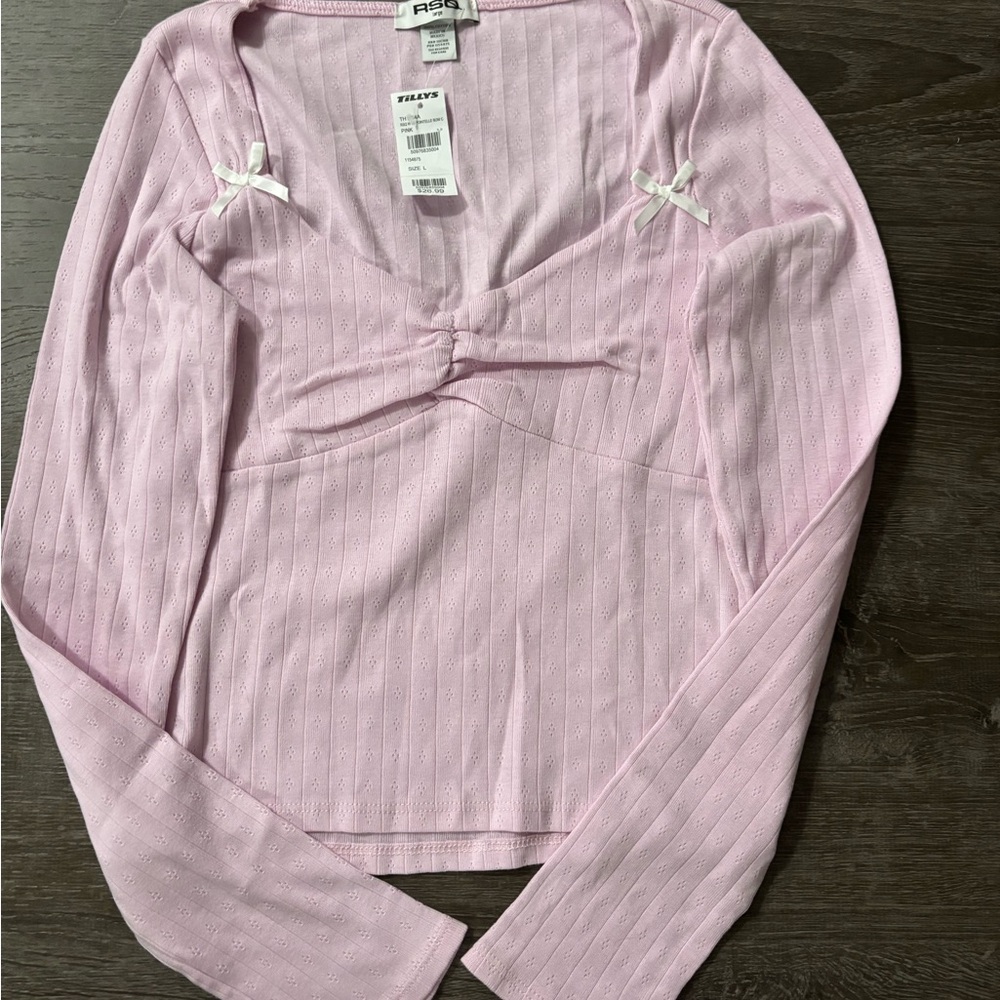 RSQ Light Pink Long Sleeve Top